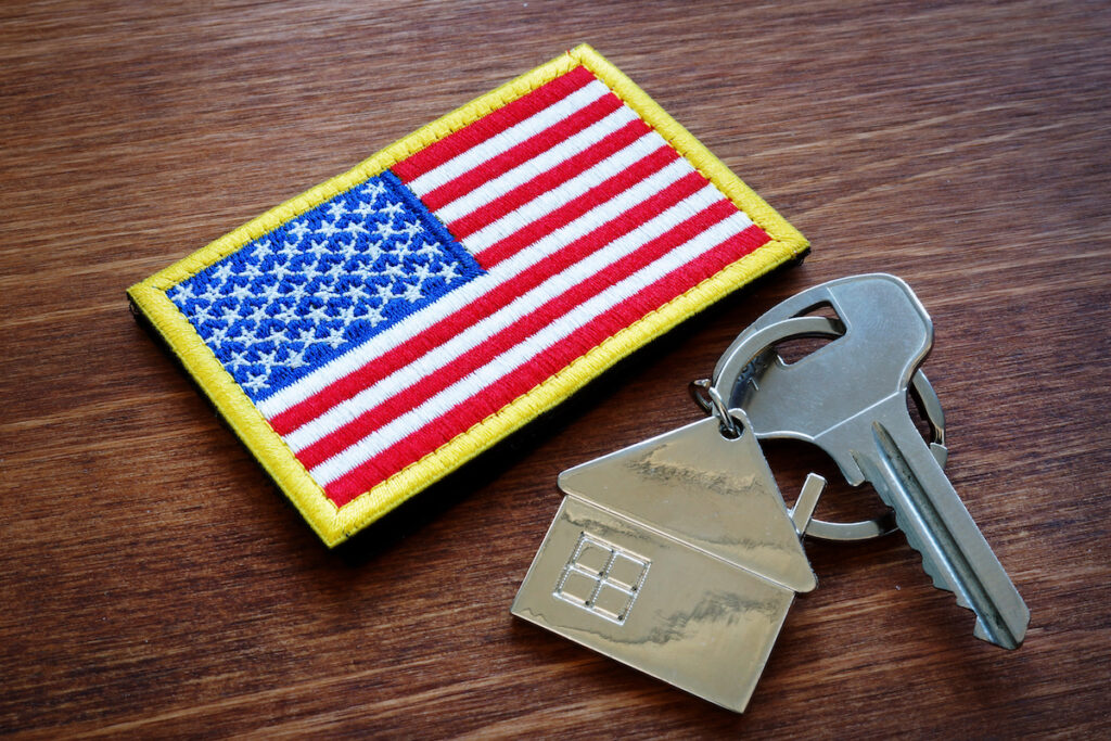 American Flag Patch and House Keychain_Ways to Pay for Assisted Living