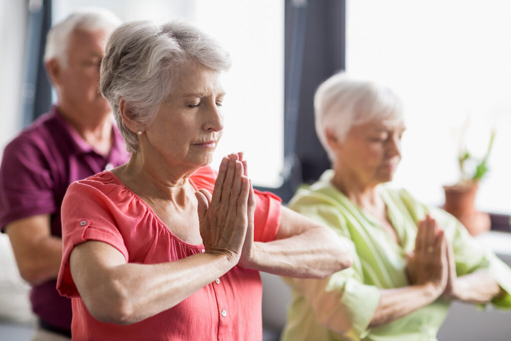Seniors Meditating Through Yoga_Mind-Body Connection