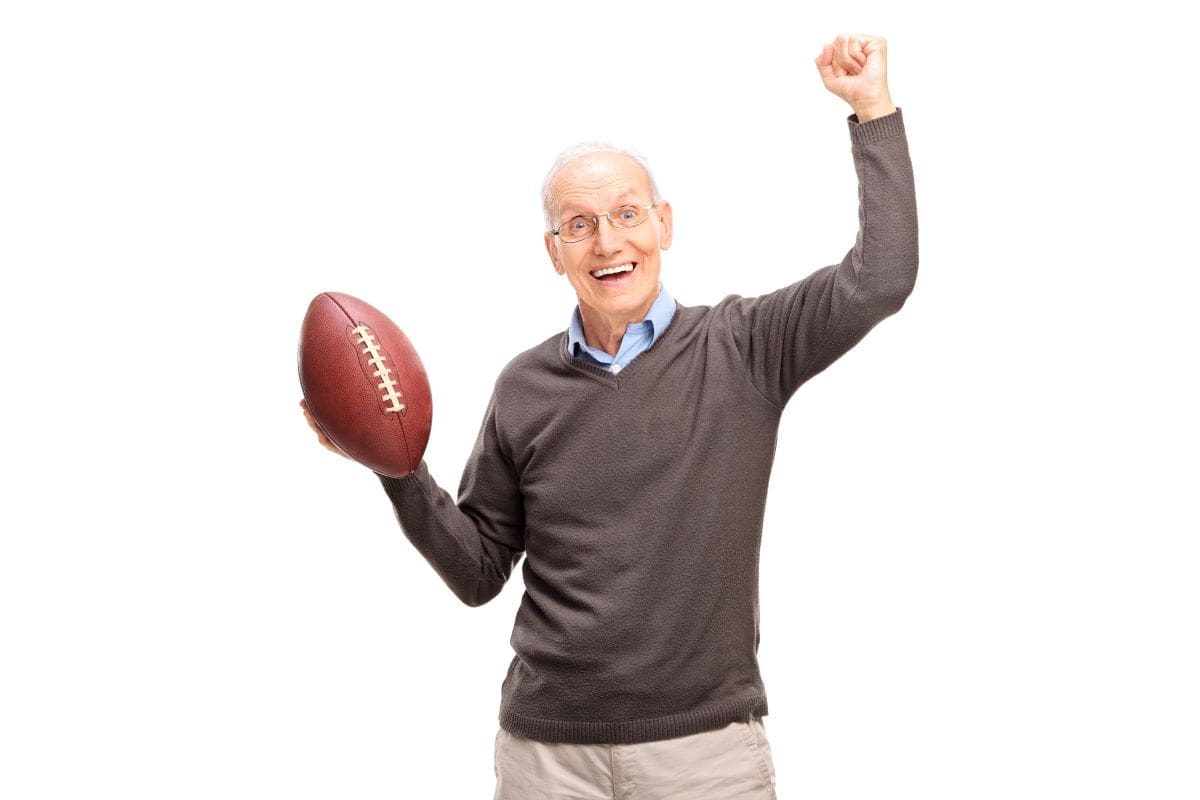 Senior with Football