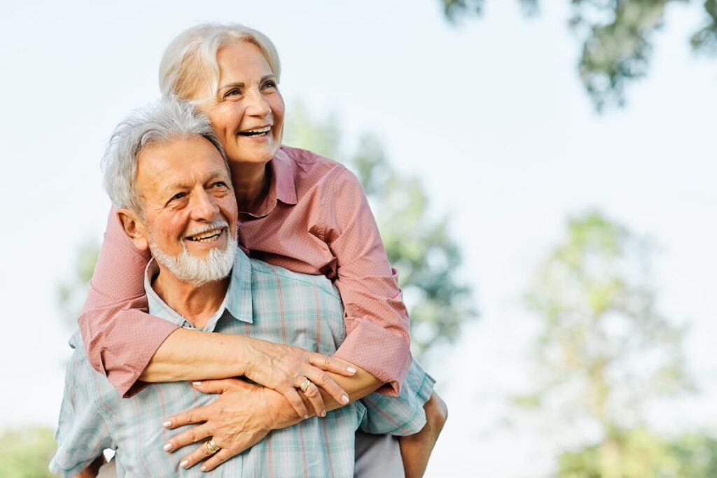 A couple of seniors smiling