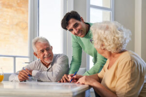 Couple of seniors in a senior living community